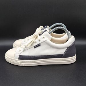 Tory Burch Classic Court Women's Ivory Canvas/Blue Shoes Size 8.5 M